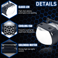 Bi Led phares de voiture accessoires de voiture M17S carré verre projecteur lentille 12V système d'éclairage automatique pièces automobiles
