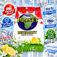 Poudre détergente au citron 125g OEM ODM personnalisée en sachet, à dissolution rapide pour lavage à la main et en machine, usage domestique quotidien