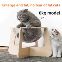 Vente en gros usine : Niche pour chat en bois massif écologique, multi-niveaux, design capsule, avec fenêtre de visualisation transparente, pour animaux de compagnie