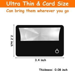 थोक डिजाइन अग्रणी चरम स्लाइड-आउट जेब मैग्निफायर प्लास्टिक 3x हल्का रंगीन मैग्निफायर कार्ड - Product Image 4