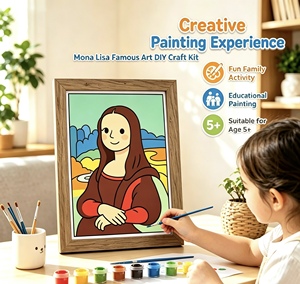 Kit Artistico in Velluto Completamente Personalizzabile, Riproduzione della Famosa Pittura della Madonna di Giovan Bongiordano, Set Educativo per Bambini - Product Image 1