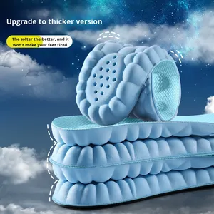 4D 클라우드 모션 남성용 컴포트 안창 PU 소재 충격 흡수 통기성 땀 흡수 맨발 아치 지원 빨 - Product Image 6