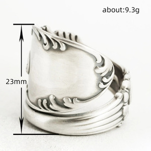 Anello Aperto Vintage con Fiore, Regolabile, Gioiello da Dito alla Moda per Donna, Regalo per Uso Quotidiano - Product Image 5