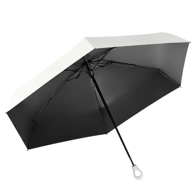 2023 nova cápsula cinco guarda-chuva dobrável, ultra leve mini guarda-chuva proteção uv com alça de anel