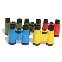 Jumelles d'extérieur pour enfants 6x30, télescope portable en plastique pour le camping et la randonnée, cadeau pour l'exploration de la nature des enfants