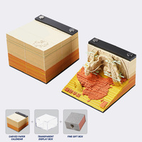 Fokus terlaris "terima kasih" hadiah Custom alas kertas kalender 3D meja Memo