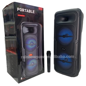 Kts-2036 bt wireless portatile altoparlante esterno doppio da 8 pollici con microfono wireless radio fm usb tf card tws lettore musicale mp3 - Product Image 3