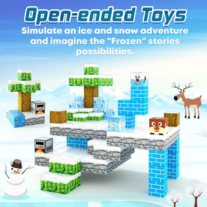 Nouveaux blocs de construction magnétiques Frozen, blocs de construction de château de princesse pour filles de 14 ans et plus, jouets éducatifs STEM, cadeaux d'anniversaire - Product Image 2