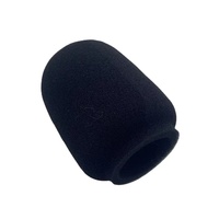 Couverture de remplacement d'éponge de microphone de taille personnalisée en gros manchon d'éponge de pare-brise anti-bruit noir