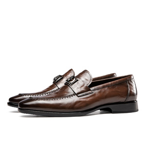 Chaussures de marche Oxford en cuir véritable pour homme, légères, respirantes, confortables et souples, idéales pour l'automne et l'hiver - Product Image 4