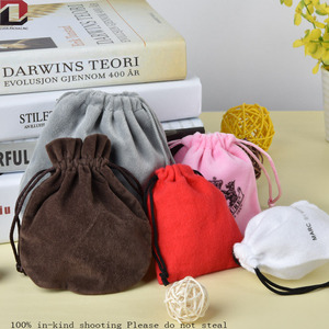 <b>Large</b> Portable Soft Suede Pouch Custom Velvet Drawstring Dust Bag with logo Printed - Product Image 6