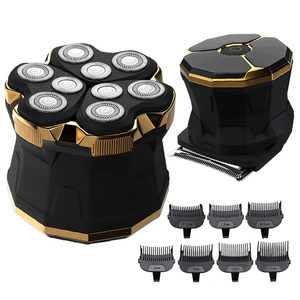 Afeitadora de cabeza calva 2 en 1 mejorada, kit de recortadora para auto-corte de pelo con 7 peines de ajuste, recargable por USB, impermeable, pantalla LED - Product Image 1