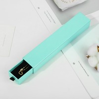 Boîte à bijoux carrée rigide écologique avec tiroir coulissant pour colliers, boucles d'oreilles, bagues et accessoires - Personnalisable en quatre couleurs