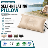 Oreiller gonflable rectangulaire de haute qualité pour le cou, idéal pour le camping, les voyages et la promotion publicitaire