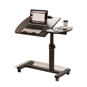 <span class=keywords><strong>Table</strong></span> de chevet <span class=keywords><strong>pliable</strong></span> et réglable en hauteur pour ordinateur portable, avec surface en bois massif et rotation, pour la maison et la chambre - Product Image 6