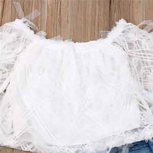 เสื้อผ้าเด็กขายส่งราคาพิเศษ ชุดเสื้อยืดสีขาวและกางเกงฮิปฮอปสไตล์ใหม่ - Product Image 4