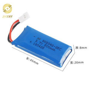 Hot sale 802042 <span class=keywords><strong>3</strong></span>,7 V 500mAh 25C lithium polymer battery for Hubsan X4 quadcopter - Product Image 4