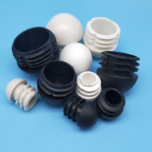 5 bouchons de tuyau en plastique, rond, carré, noir, embouts en plastique - Product Image 2