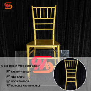 SMOOTH Wedding Decorations Gold Stackable Resin <b>Plastic</b> <b>Chair</b> Detachable Banquet Hall <b>Outdoor</b> <b>Chair</b> - Product Image 3
