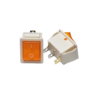 Interrupteur à bascule 10A 250V ON-OFF, borne à vis, IP33, voyant lumineux orange pour marmite électrique - Product Image 1