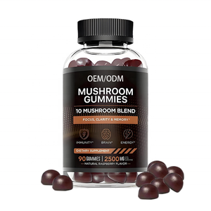 Gomitas de Extracto de Melena de León de Alta Calidad OEM, Mezcla de Hongos Ganoderma Lucidum y Cordyceps, Favorecen <span class=keywords><strong>la</strong></span> Concentración, <span class=keywords><strong>la</strong></span> Claridad y <span class=keywords><strong>la</strong></span> <span class=keywords><strong>Memoria</strong></span> - Product Image 1
