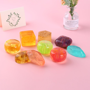 High Quality OEM Custom Handmade Organic Transparent Ice Cube Shaped <b>Soap</b> Herbal Based Skin Moisturizing Hydration Whitening - Product Image 3