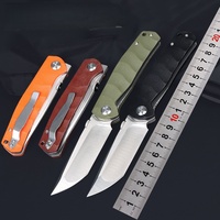 New Style D2 Stahlblech Klapp keramik lager G10 Griff Outdoor Survival Camping Pocket Utility Knife Schnell wechsel klinge