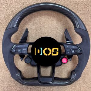 Volant sport en fibre <span class=keywords><strong>de</strong></span> carbone personnalisé DOS compatible avec <span class=keywords><strong>Audi</strong></span> RS3 RS4 RS5 RS6 RS7 S3-S7 A3-A8 <span class=keywords><strong>R8</strong></span> TT Q5 Q7 Q8 B9, volant <span class=keywords><strong>de</strong></span> remplacement - Product Image 3