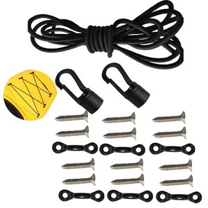 Ensemble de crochets pour corde de kayak, boulons à vis de 6 mm, cordon élastique en nylon, accessoire pour sports nautiques en plein air - Product Image 3