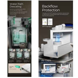 <span class=keywords><strong>WC</strong></span> mural intelligent OVS CE pour salle de bain avec <span class=keywords><strong>réservoir</strong></span> encastré, siphon en P, adaptable à basse pression d'eau, chauffage instantané de l'eau chaude - Product Image 5