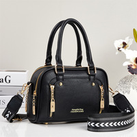 JMM62 12 Sacs à main rétro couleur unie pour femmes 2026 Nouveau sac sous le bras coréen tendance avec fermeture éclair