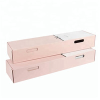 Boîte à fleurs rectangulaire personnalisée avec revêtement UV, gaufrage, laminage mat, recyclable, en carton gris, emballage d'expédition, différentes tailles