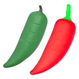 Piments géants moelleux rouges et verts, jouet sensoriel anti-stress en forme de légume à presser, cadeau pour enfants et adultes - Product Image 1