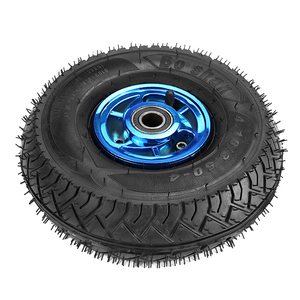 1 paquete de ruedas de 10 pulgadas de goma 3,50-4 conductor de rueda neumática de acero plástico Car Valley - Product Image 1
