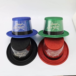 HLC ODM Sparkle Fun Party Headgear Decoración para adultos Colores surtidos Feliz Año Nuevo Carta Sombrero de copa Accesorios de vestido de fiesta - Product Image 3