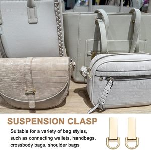 Boucle de fixation latérale pour sac, fermoir métallique pour suspension de sac à main, connecteur de chaîne de sac à main avec anneau en D - Product Image 6