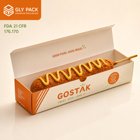 Boîte à corn-dogs personnalisée de qualité alimentaire avec couvercle, barquette jetable pour hot-dogs à emporter, emballage pour saucisses et snacks