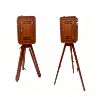 Kiosque photo pliable vintage en bois, prise de vue multi-angles, compatible avec les appareils photo reflex numériques et divers modèles d'iPad
