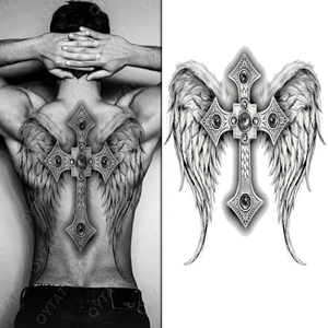 Gros de haute qualité transfert d'eau grands tatouages temporaires encre impression <span class=keywords><strong>tatouage</strong></span> autocollants Tribal hommes <span class=keywords><strong>dos</strong></span> complet tatouages - Product Image 1