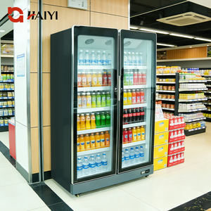 Refrigerador Vertical Comercial para Bebidas, 2 Puertas, Enfriador Comercial de Bebidas para Tienda - Product Image 1