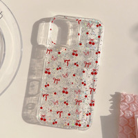 Coque de téléphone portable scintillante pour iPhone 18 17 16 15 14 13 Plus Pro Max, design nœud girly en époxy, antichoc