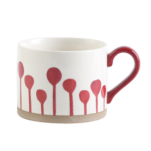 Fabricant personnalisé, tasse en céramique simple de style nordique, couleur personnalisée, motif de dessin animé, 380 ml, passe au lave-vaisselle et au micro-ondes, avec poignée - Product Image 1