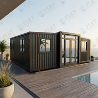 Maison conteneur extensible FLKT Big Space Double Wings 40 pieds, maisons modulaires préfabriquées, maison de luxe pliable et transportable