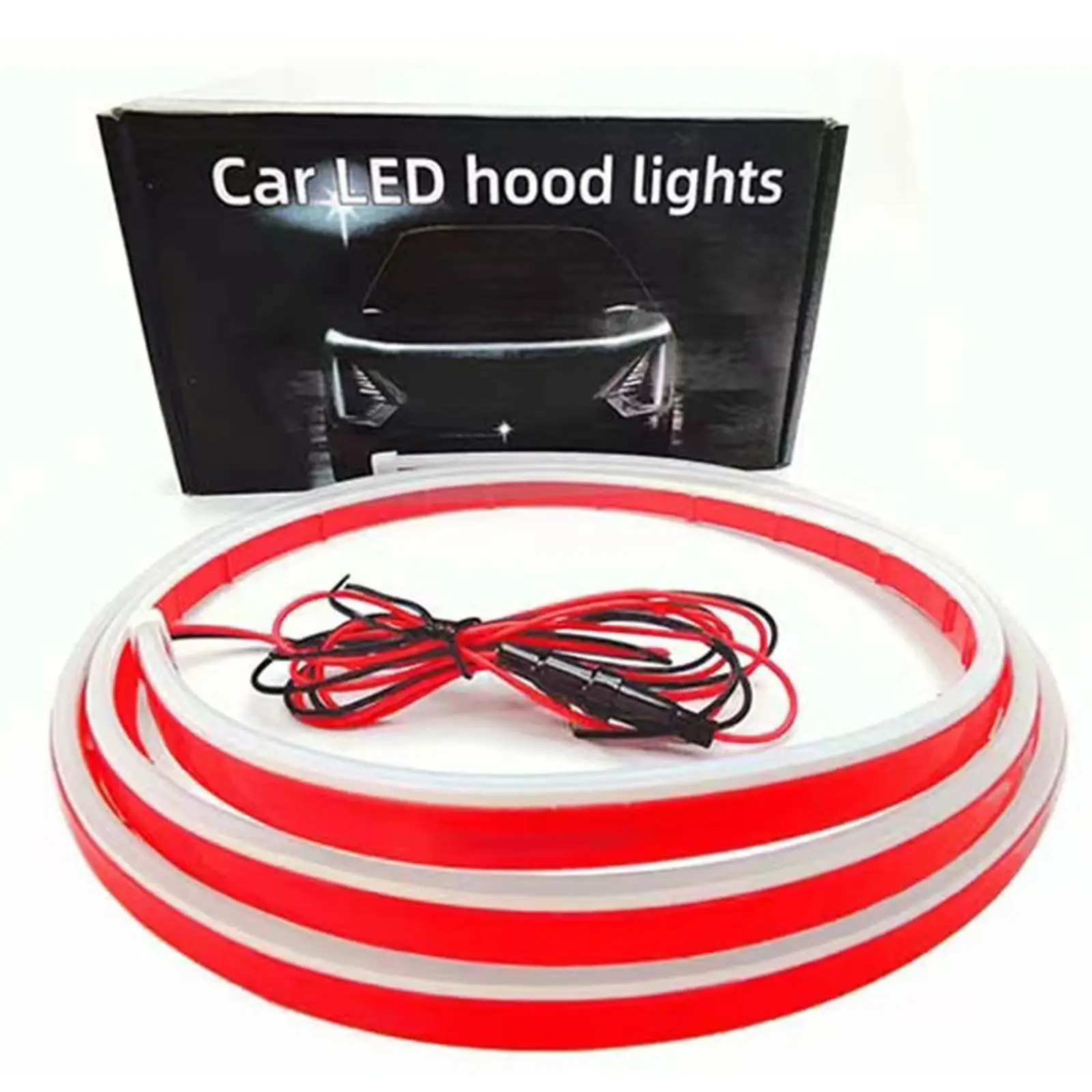 Tira de luces Led dinámicas para capó de coche, guía Universal para capó de motor, barra de luz decorativa, faros delanteros automáticos, luz de circulación diurna para coche