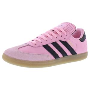 Chaussures Adidas Samba Messi en cuir pour homme, rose clair, noir, gum, style basketball - Product Image 1
