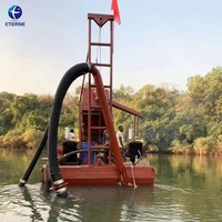 Drague à aspiration diesel à faible coût d'exploitation quotidien, pompe à boue haute capacité pour le nettoyage des boues de bassin