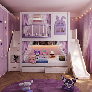 Camas Literas Infantiles <span class=keywords><strong>de</strong></span> Madera Maciza, Diseño Moderno y Duradero, Camas <span class=keywords><strong>de</strong></span> Princesa para Niñas, Cómodas, Personalizables para la Escuela - Product Image 4