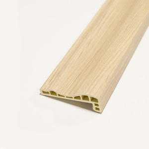Plancher de terrasse en bois plastique <span class=keywords><strong>composite</strong></span> coin en L panneau mural intérieur Wpc revêtement de bord de terrasse pour couvercle d'extrémité coin en L pour panneau mural - Product Image 1