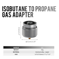Adaptateur de gaz de camping personnalisable en aluminium anti-corrosion extérieure connecteur butane accessoires de cuisine en plein air pour l'escalade autre