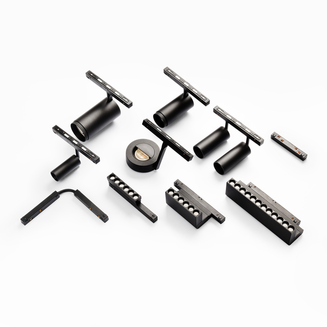 48v Linear Surface Recessed Pendant Magnetic Track Light Rail Aluminum Magnetic Track Lights